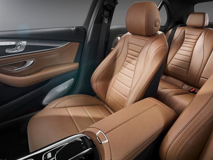 A Front seat of the Mercedes Benz E Class Saloon