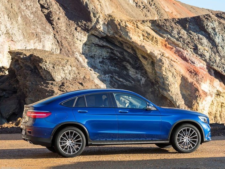 Mercedes GLC Coupe Blue Exterior Side