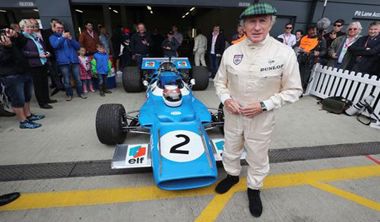 Sir Jackie Stewart, a former Formula One driver, at the stone Classic event.