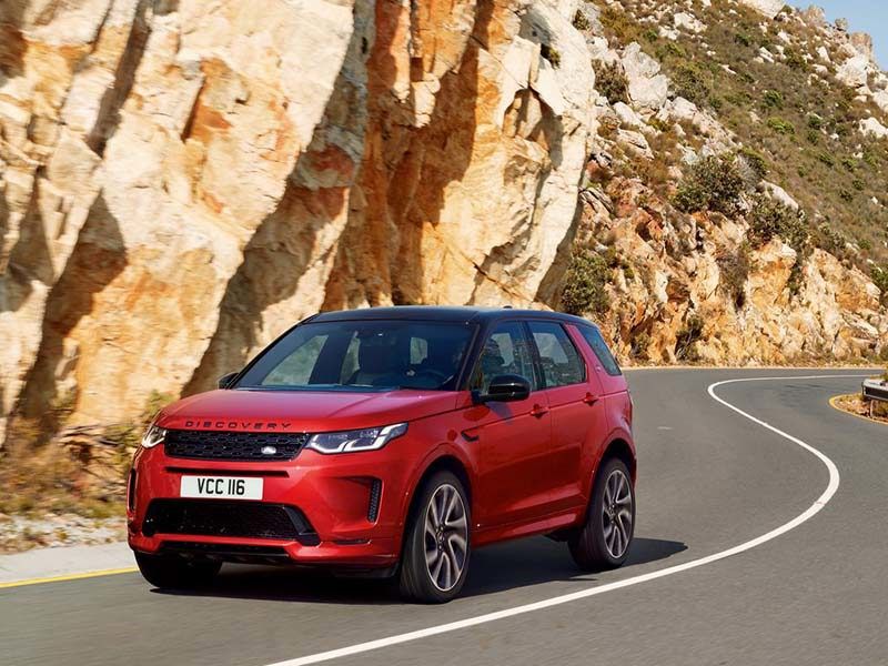 Land Rover Discovery Sport on a cliffside road