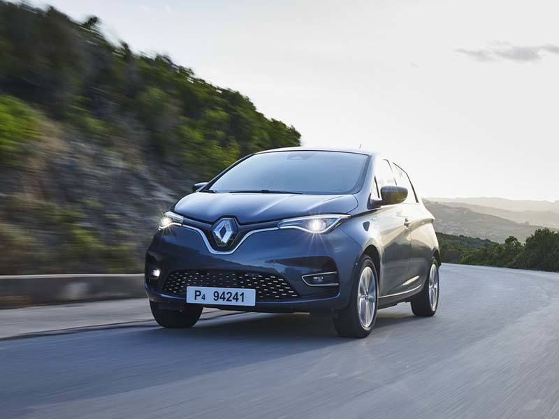 Renault Zoe on a mountain road