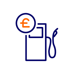 fuel pump with money graphic