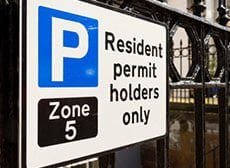 parking zone sign