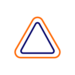blue and orange triangle