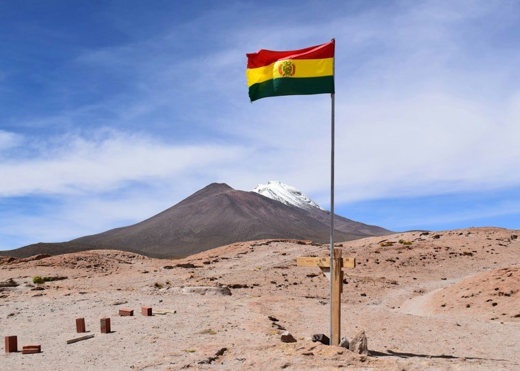 Bolivia with mountain in background