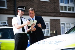 I am arresting you sir for driving the country without due care and attention!