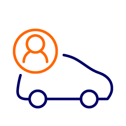 graphic of employee in car
