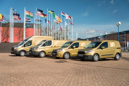 The Ford Golden Transit Convoy departs CV Show to tour Transit Centres nationwide The Ford Golden Transit Convoy departs CV Show to tour Transit Centres nationwide
