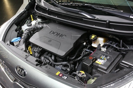 The all-new Kia Picanto city car engine