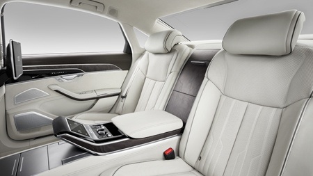 The new Audi A8 rear seats