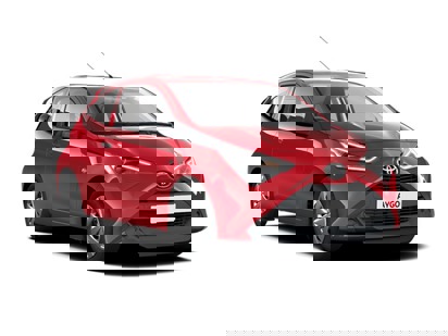 red toyota aygo x 3-door car lease on white background
