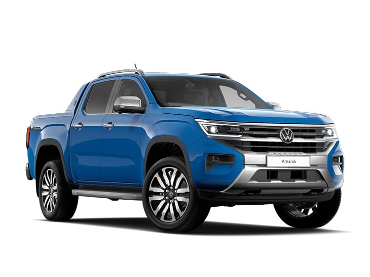 Volkswagen Amarok Aventura in Bright Blue on White background