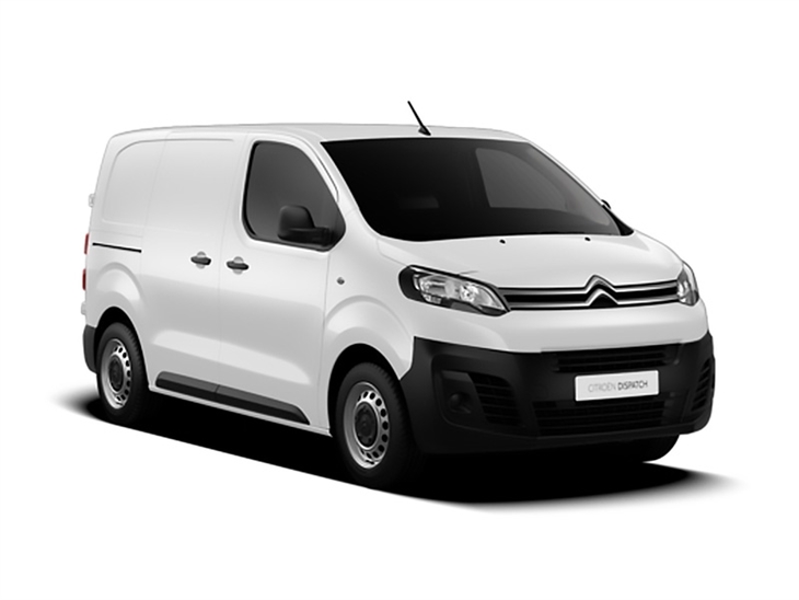 white citroen dispatch enterprise xs van on white background available to lease