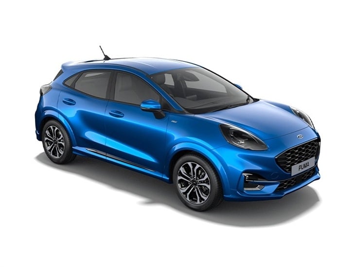 Ford Puma ST-Line in Desert Blue front Right View