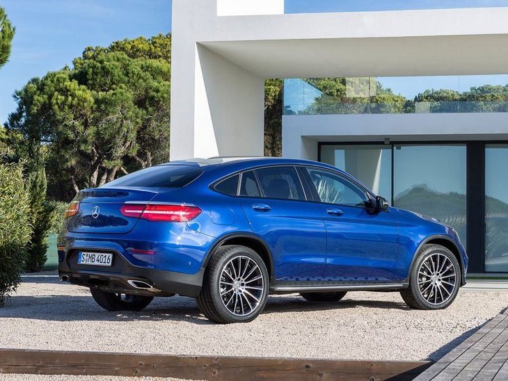 Mercedes GLC Coupe Blue Exterior Back 2