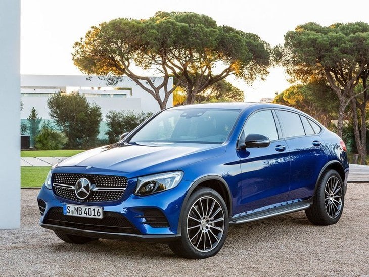 Mercedes GLC Coupe Blue Exterior Front 2