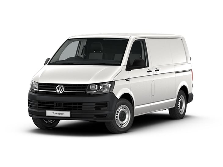 white volkswagen transporter