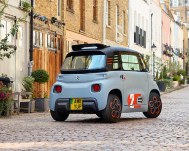 Citroen AMI city car driving on the road