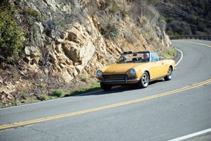 BBC Top Gear Matt le Blanc drives an old Fiat 124 Classic