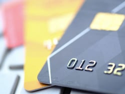 Close-up picture of credit cards