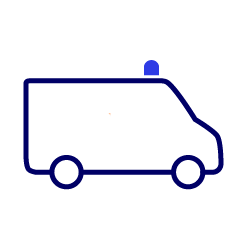 Cartoon police van outline