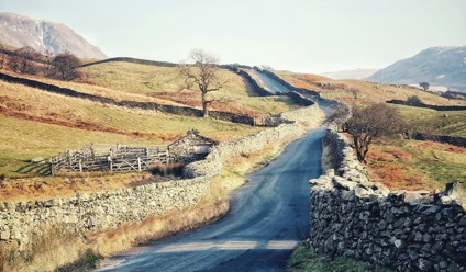 a grey road
