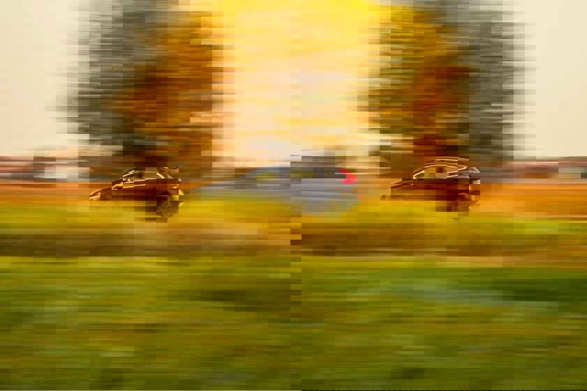 car driving in the countryside