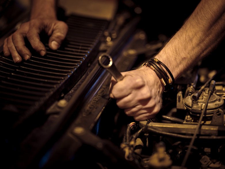 car being fixed