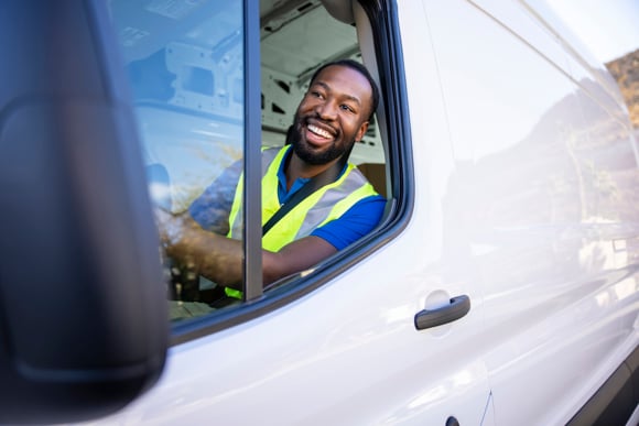 man making deliveries from his cargo van