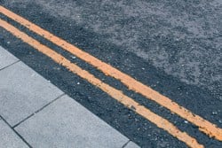 double yellow lines