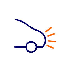 graphic of headlight beam strength