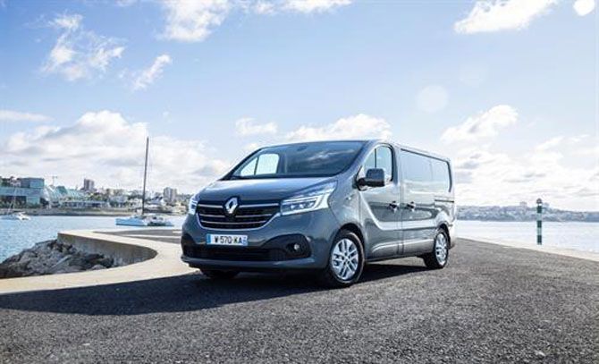 A Renault Trafic van parked on a street.