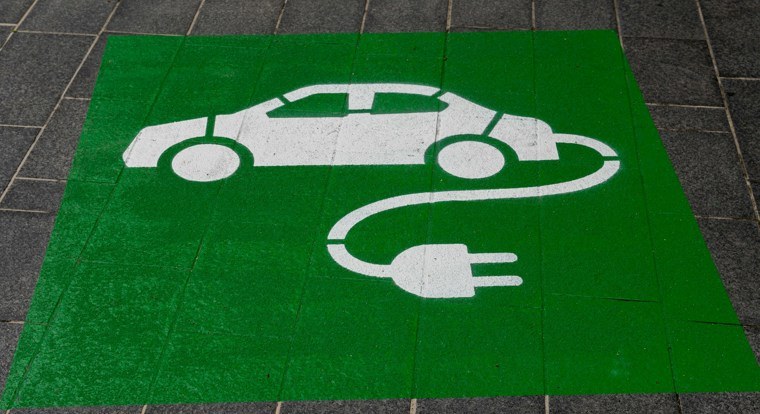 electric car green sign