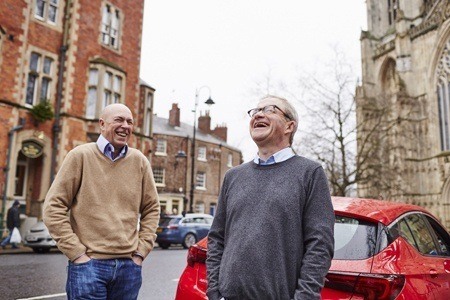 Harry Enfield and Dylan Jones in York
