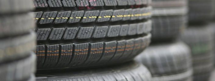 tyres stacked on top of one another