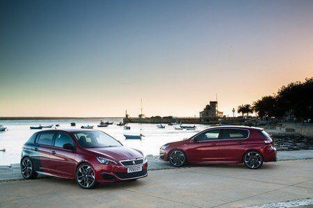 The Peugeot 308 GTi at quayside