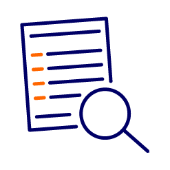 magnifying glass and documents