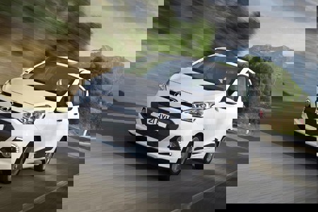 Hyundai i10 on the road
