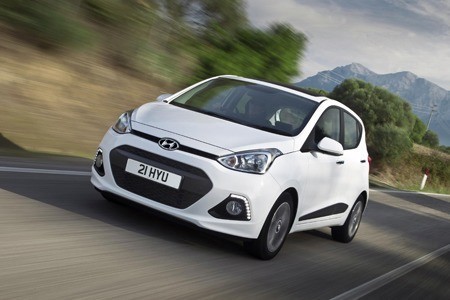 Hyundai i10 on the road