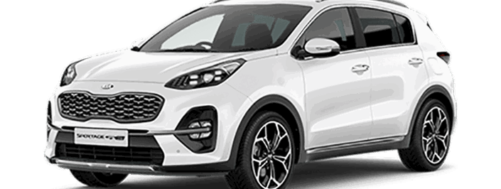 Kia Sportage on white background