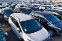 cars parked in a large car park
