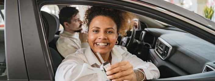 Women holding car keys