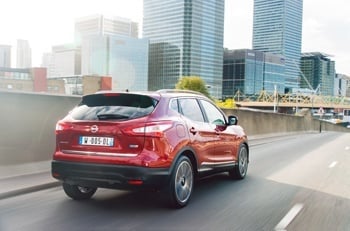 Nissan Qashqai on the road - rear