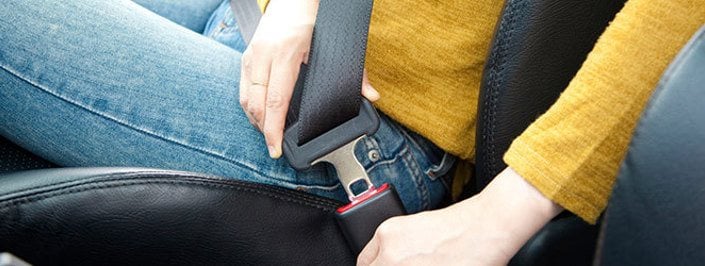 woman wearing a seatbelt