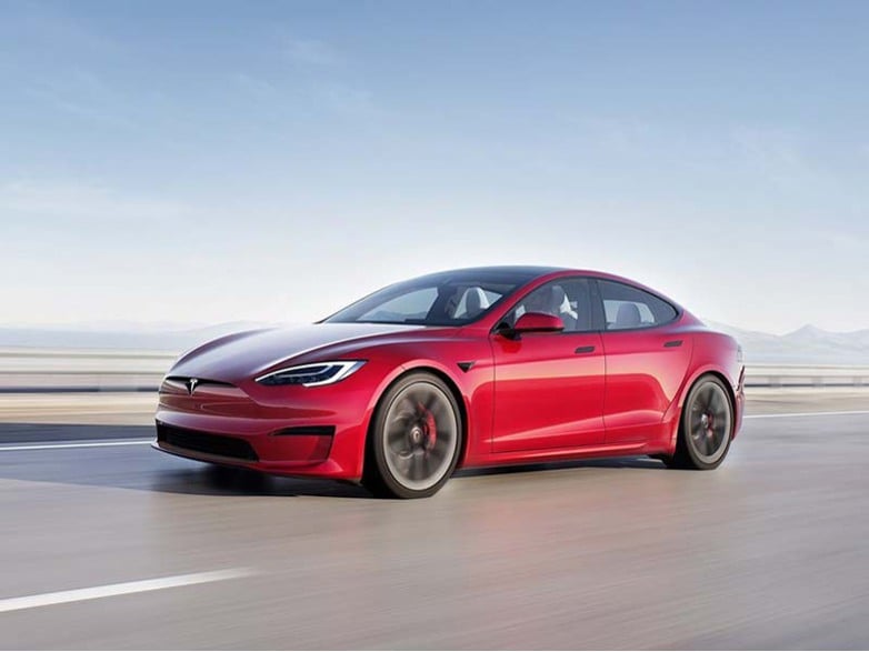 red tesla model s
