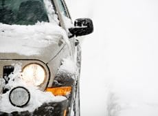 car covered in snow