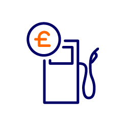 fuel pump with money graphic