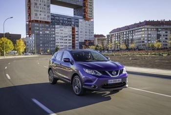 Nissan Qashqai on the road - side