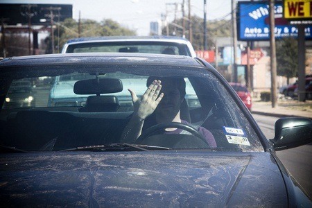 Hand Gesture from a car driver