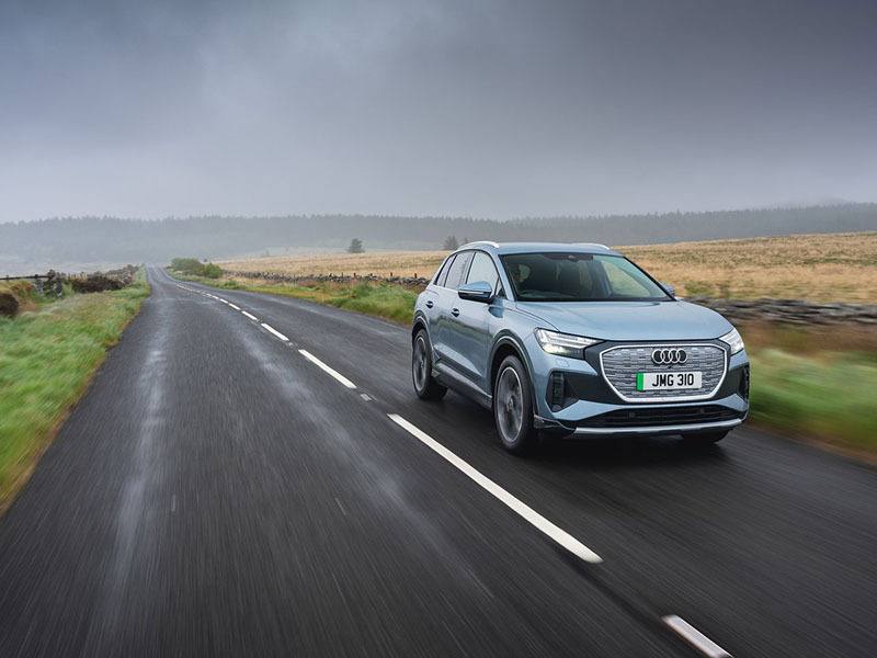 Audi Q4 e-tron Estate driving on road